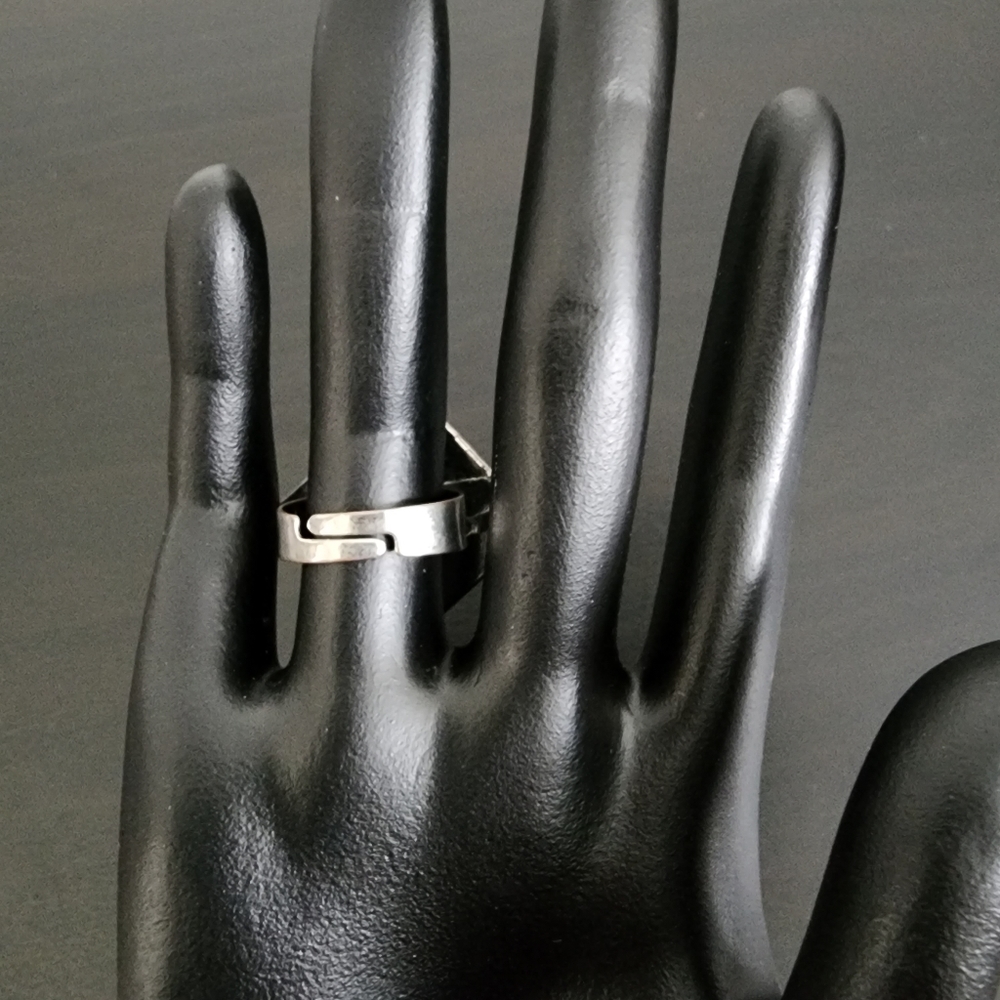 Purple Flower Ring, Size Adjustable - image 2